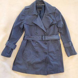 BR Petite Water-Resistant Trench Coat Color: Pacific Navy